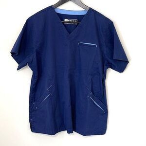 Bio Bring it On Medical Scrub Top. Size XL Navy‎